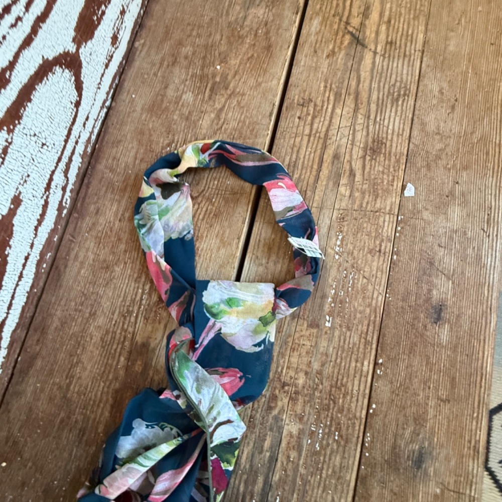 Anthropologie Bridgette Scarf Headband-navy floral - Picture 5 of 8